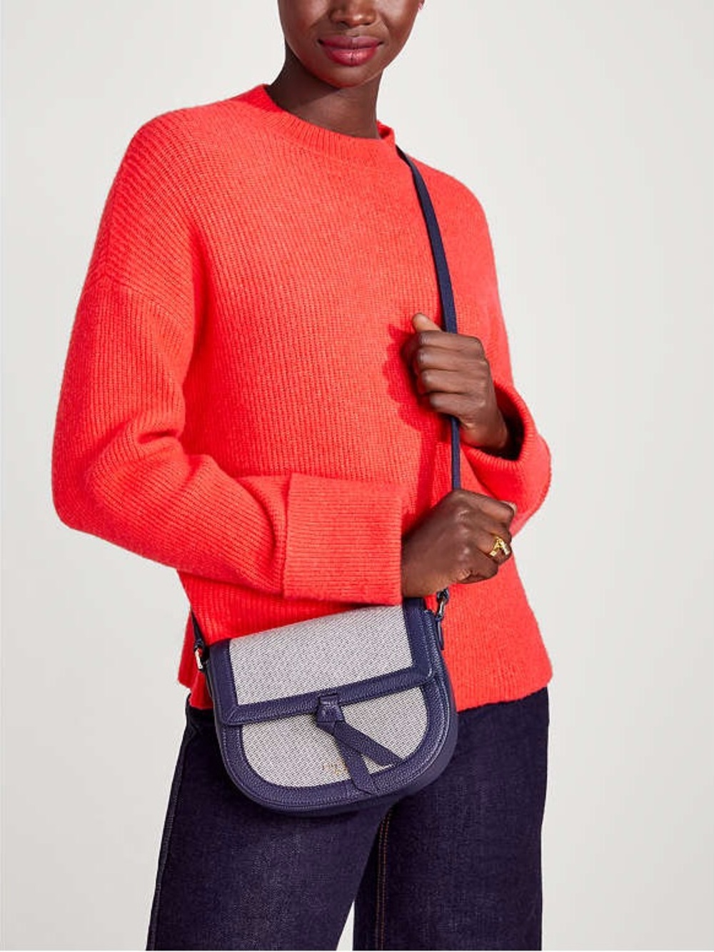 NWT Kate Spade New York Knott Canvas Crossbody Saddlebag